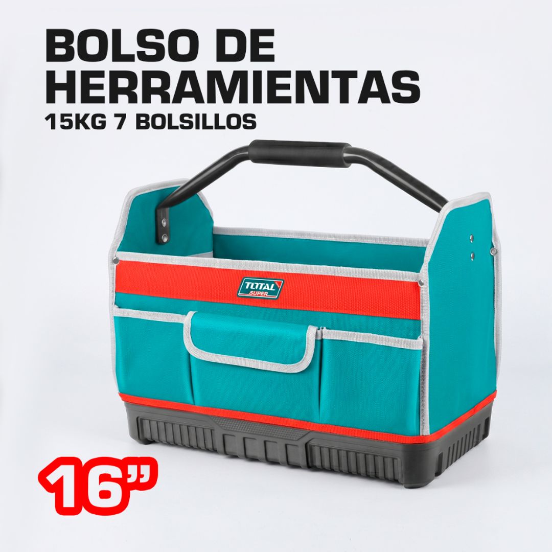 BOLSO DE HERRAMIENTAS 16" 7 BOLSILLOS 15 KILOS