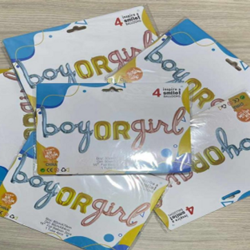 Imagen del producto LETRERO FOIL BOY OR GIRL 