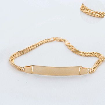 Imagen del producto PULSERA PLACA TEJIDO BARBADA 3MM 22CM 708091