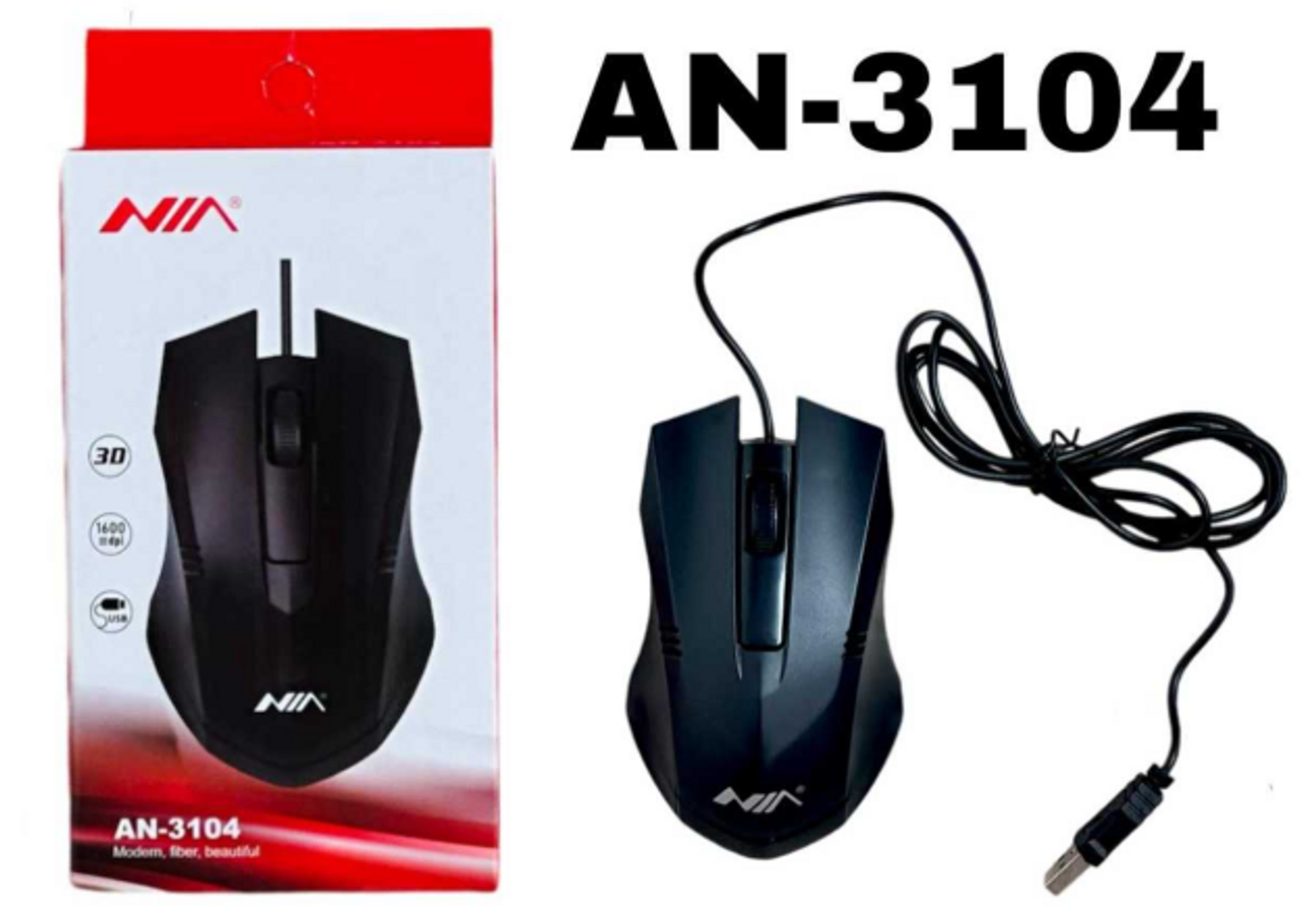 MOUSE ALAMBRICO AN-3104