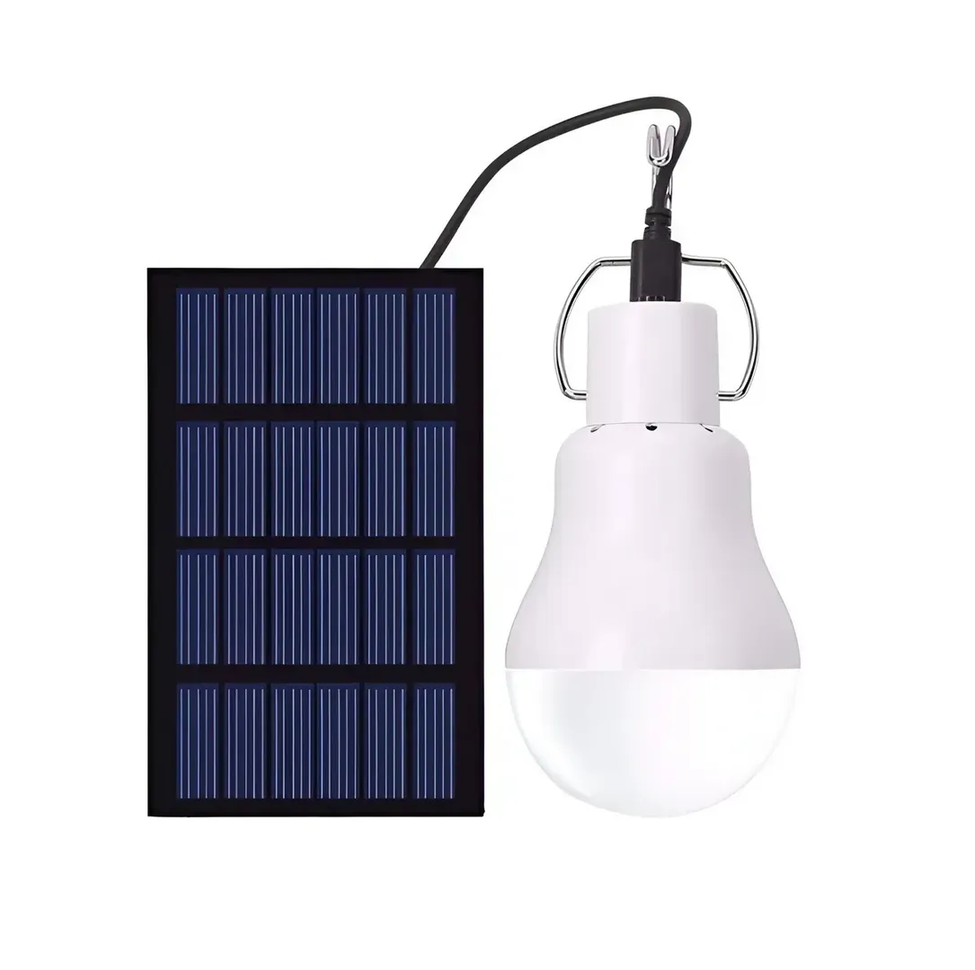 BOMBILLO RECARGABLE CON PANEL SOLAR 500 maH
