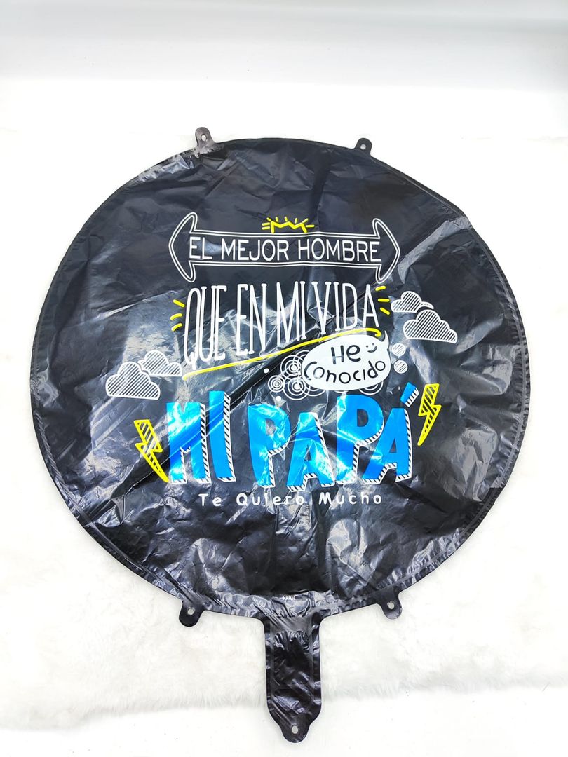 Globos con mensaje de padre 