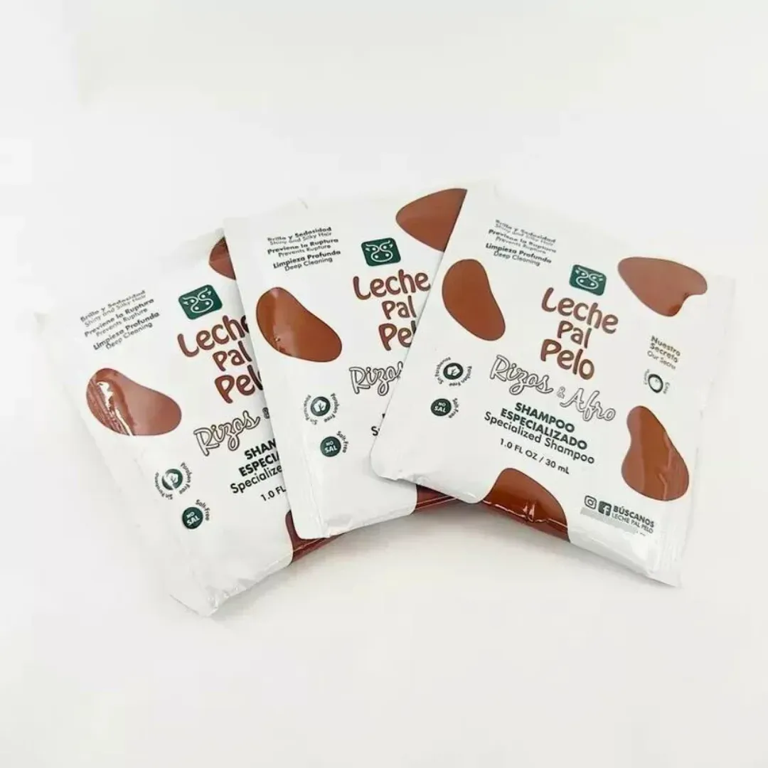 Sachet shampoo especializado rizos y afro leche pal pelo 