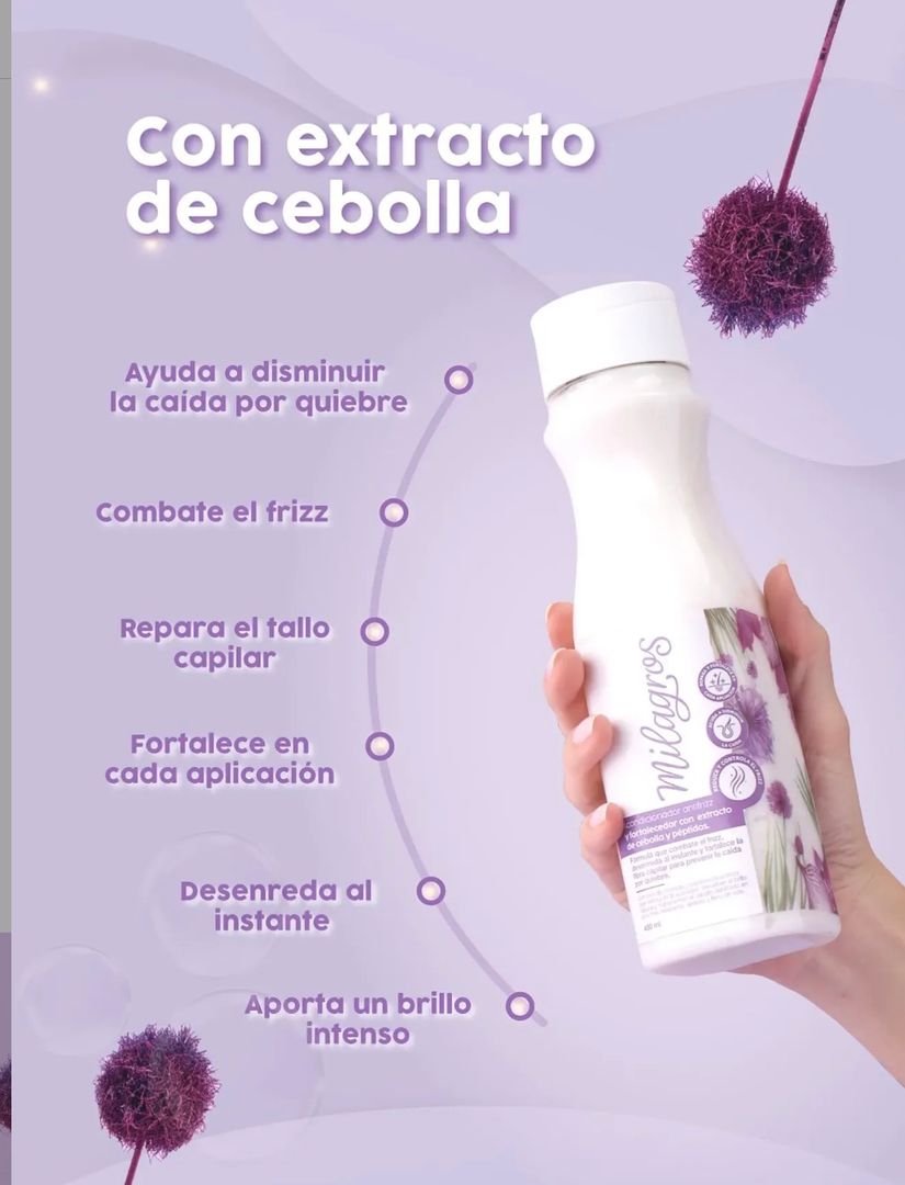 Acondicionador de cebolla y peptidos 