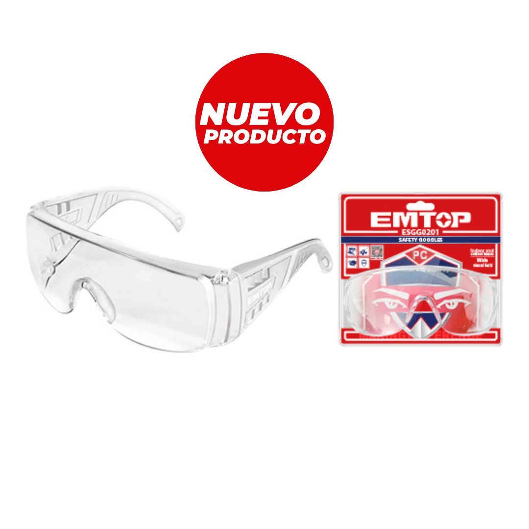 EMTOP GAFAS DE SEGURIDAD TRANSPARENTES