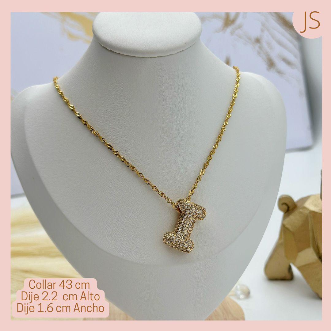 Collar con Inicial I Micro-circonado