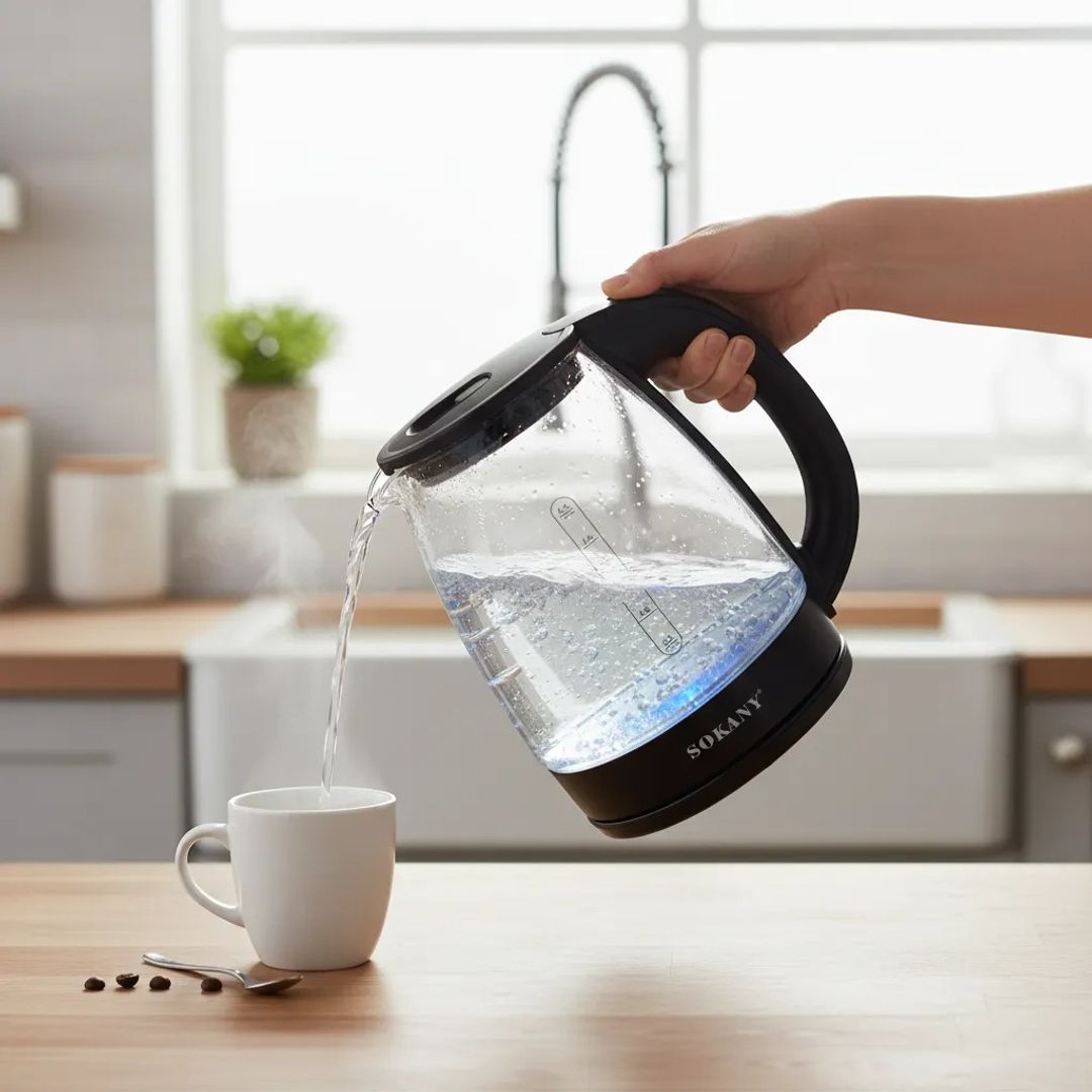 Hervidor Eléctrico de Vidrio SOKANY 2L