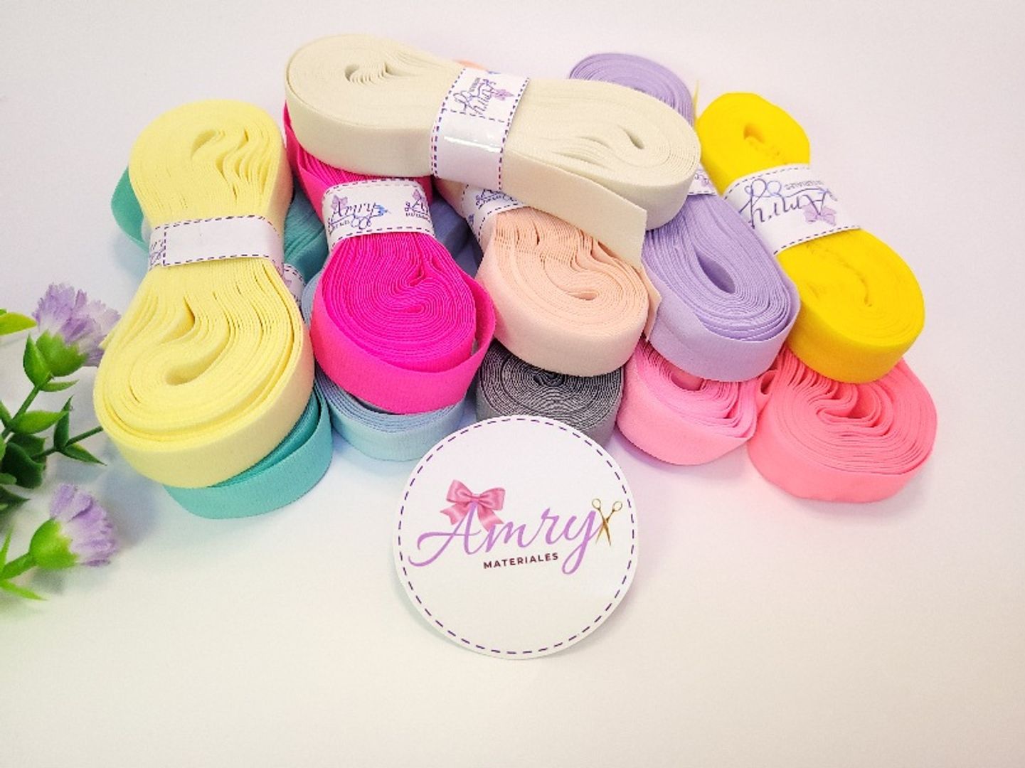 Kit 55mtrs. Sesgo Elástico Suave 1.5cm 