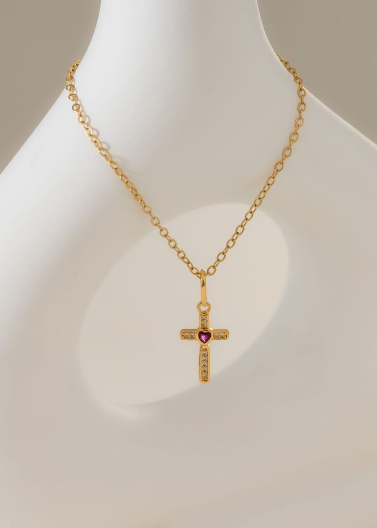 Cadena aros y cruz Love 