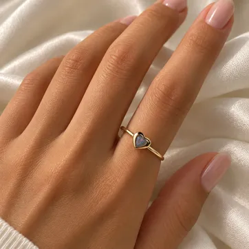 Imagen del producto Anillo corazon piedra 
