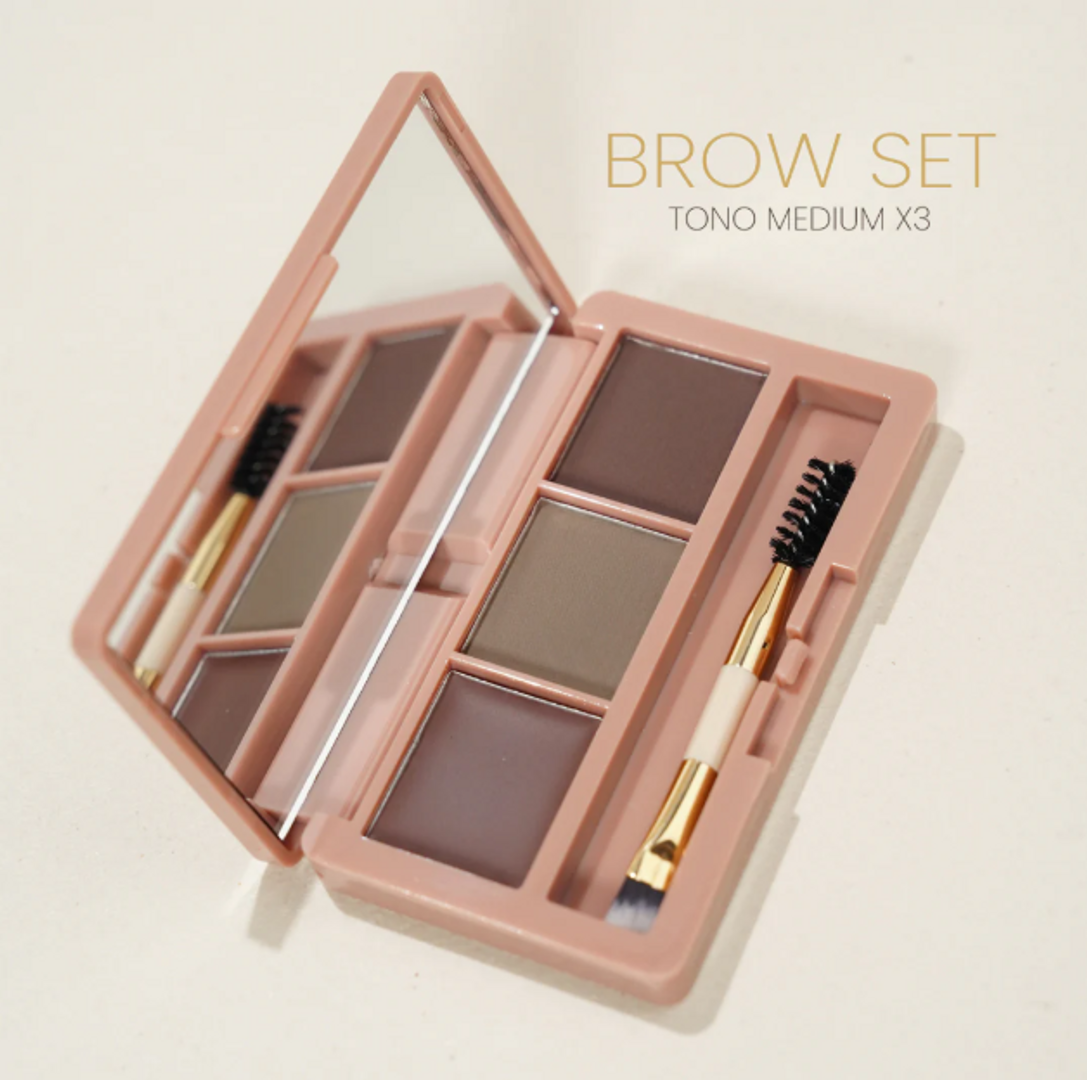 PALETA DE CEJAS 3 TONOS BROW SET MONTOC
