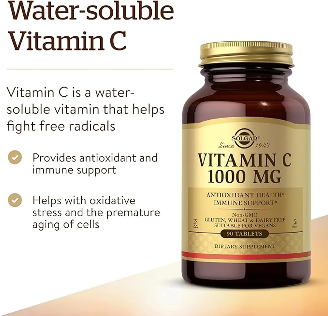 Vitamina C 90 Tabletas 1000mg Solgar