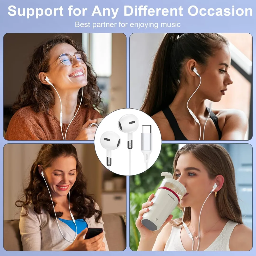 AUDIFONOS AURICULARES MANOS LIBRES TIPO C SUPER BASS