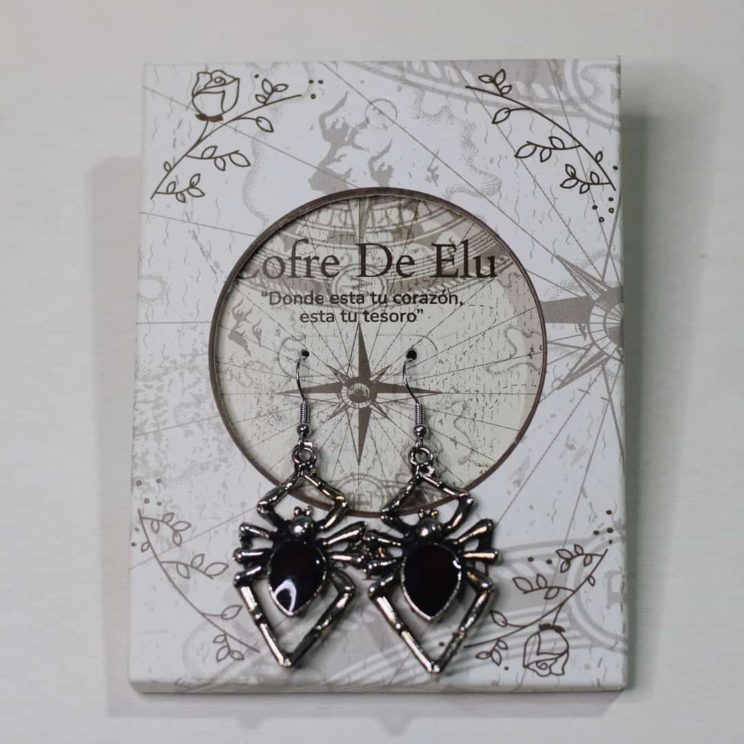 ARETES ARAÑA ROJA