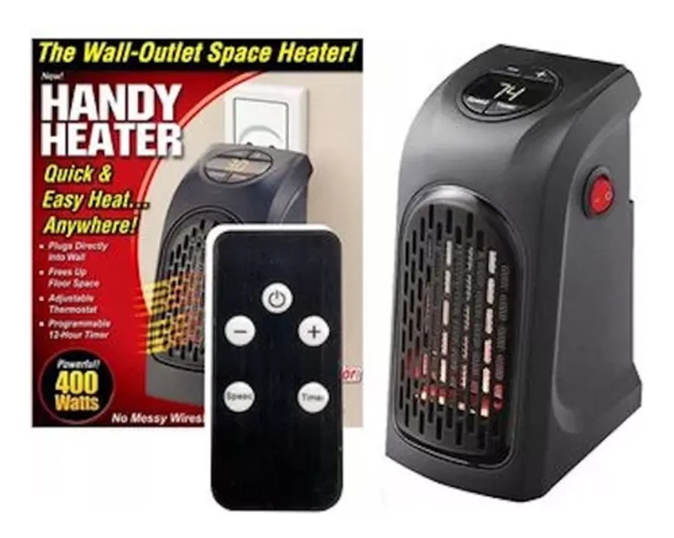 CALENTADOR DE AMBIENTE HANDY HEATER CALEFACTOR DE PARED 400W + CONTROL