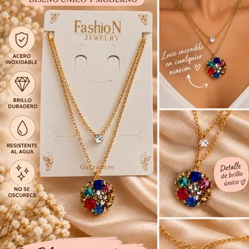 Collar doble en acero inoxidable  - imagen 1