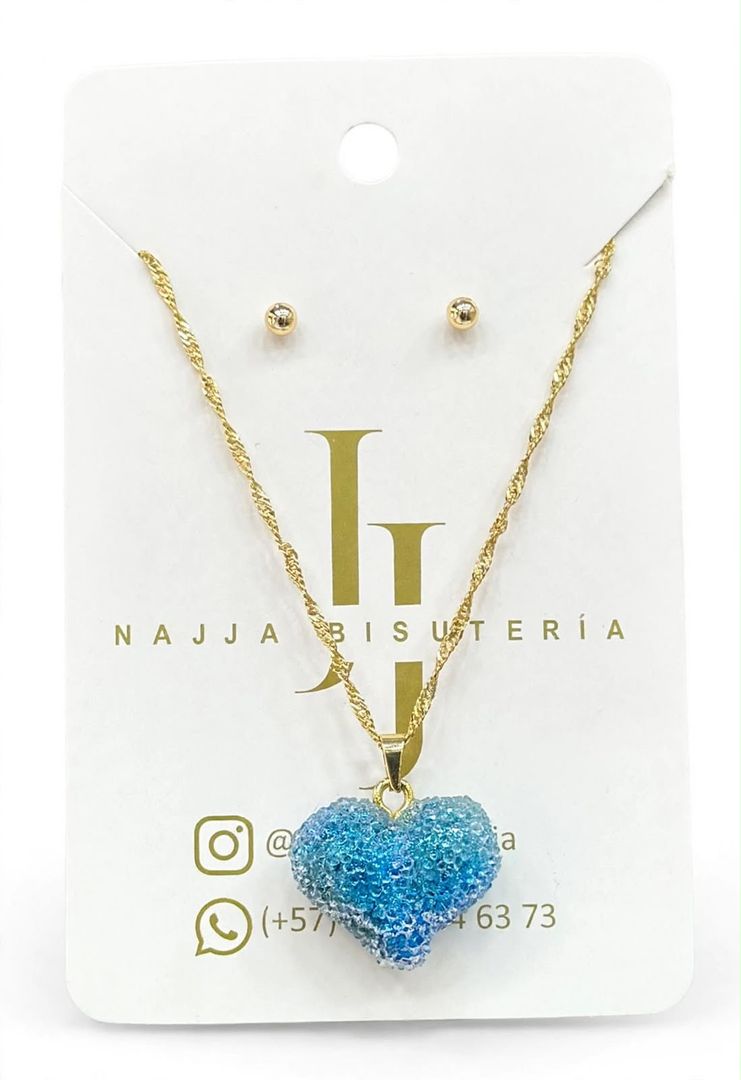 Collar Rodinado corazón 