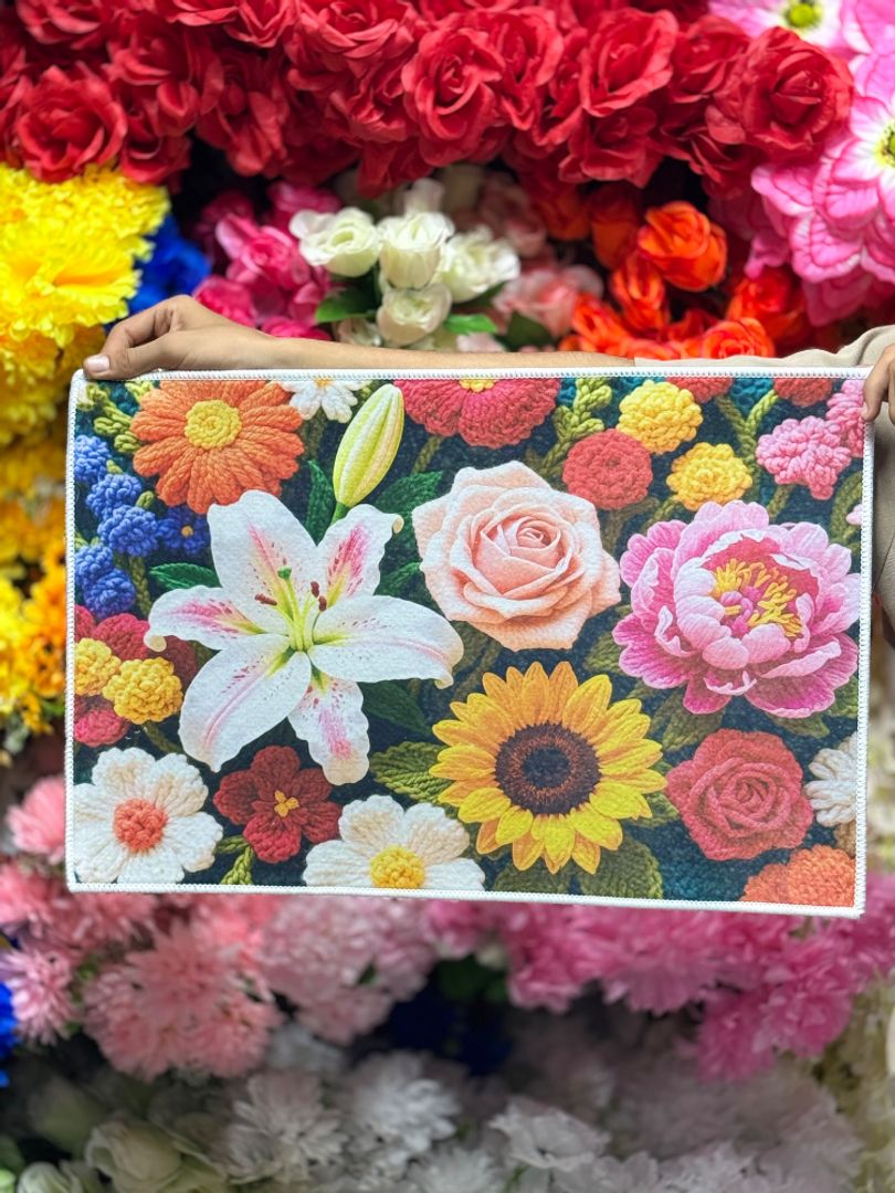 Individual diseños florales 