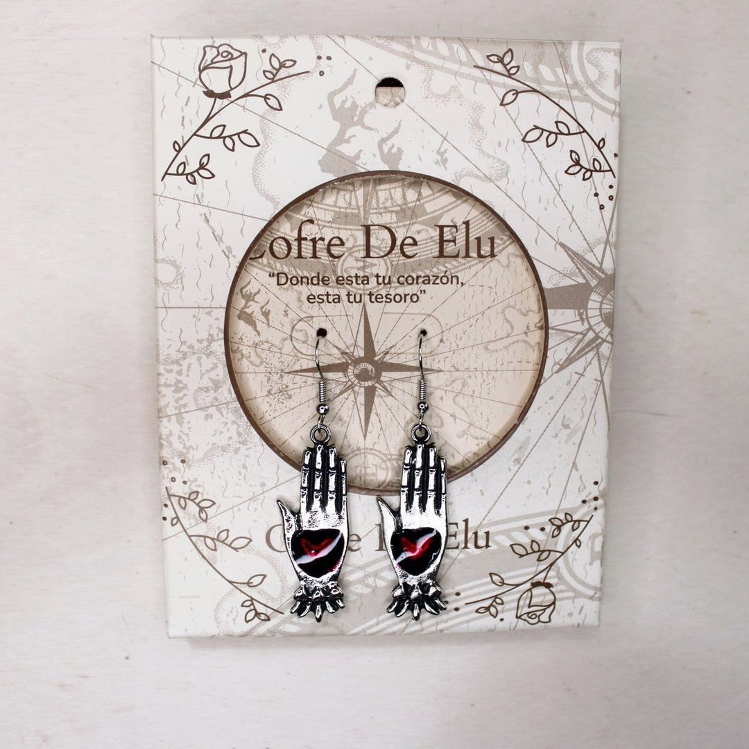 ARETES MANO CORAZON