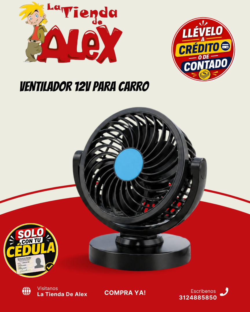 VENTILADOR 12V PARA CARRO