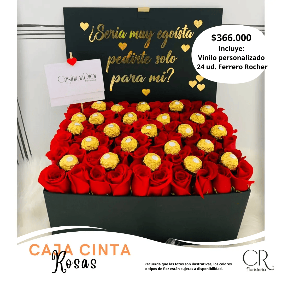 Caja Cinta Deluxe de Rosas