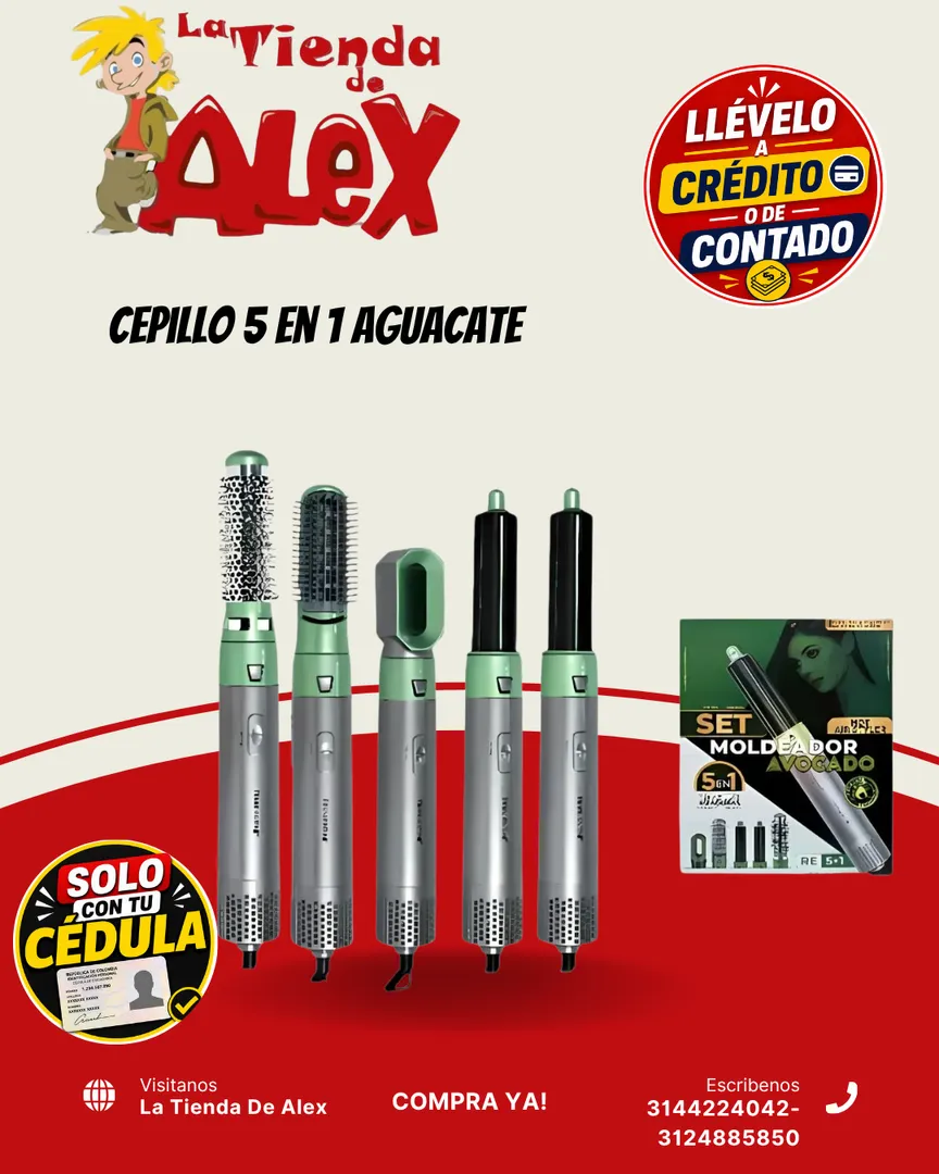 Cepillo 5 en 1 Aguacate