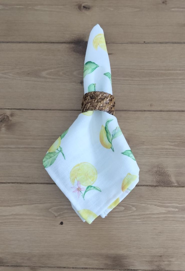 SERVILLETAS DE LINO - LIMONES