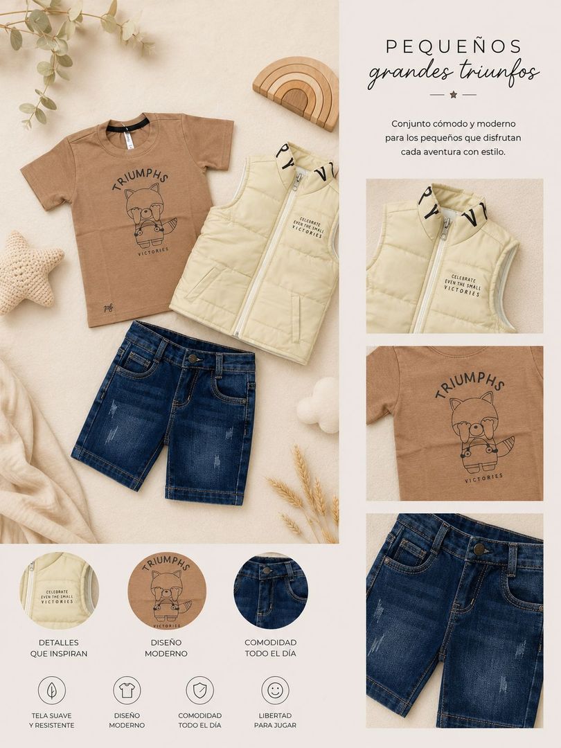 Conjunto bermuda bebito