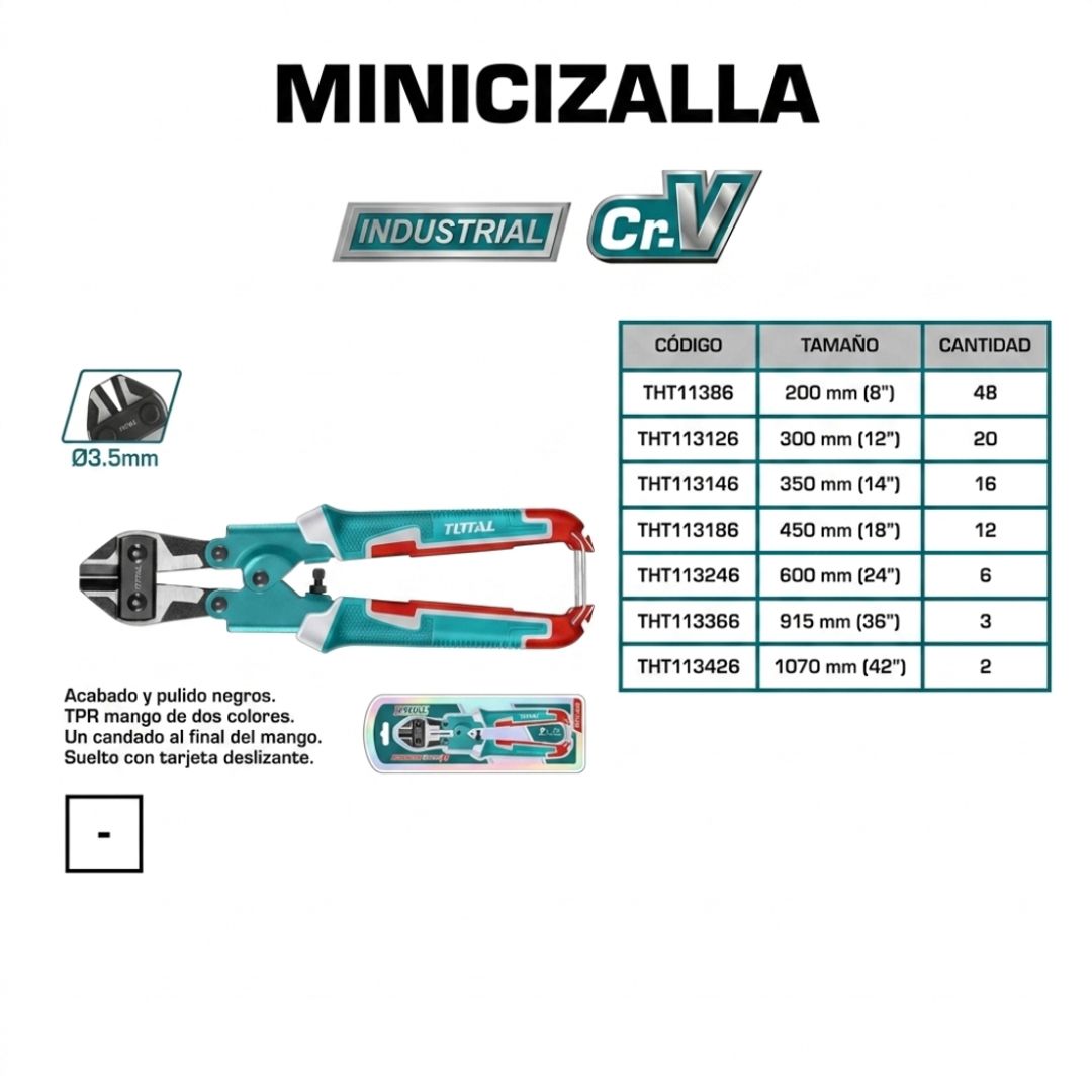 CIZALLA 36" MANGO DE GOMA 