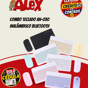 Imagen del producto COMBO TECLADO AN-030 INALÁMBRICO BLUETOOTH