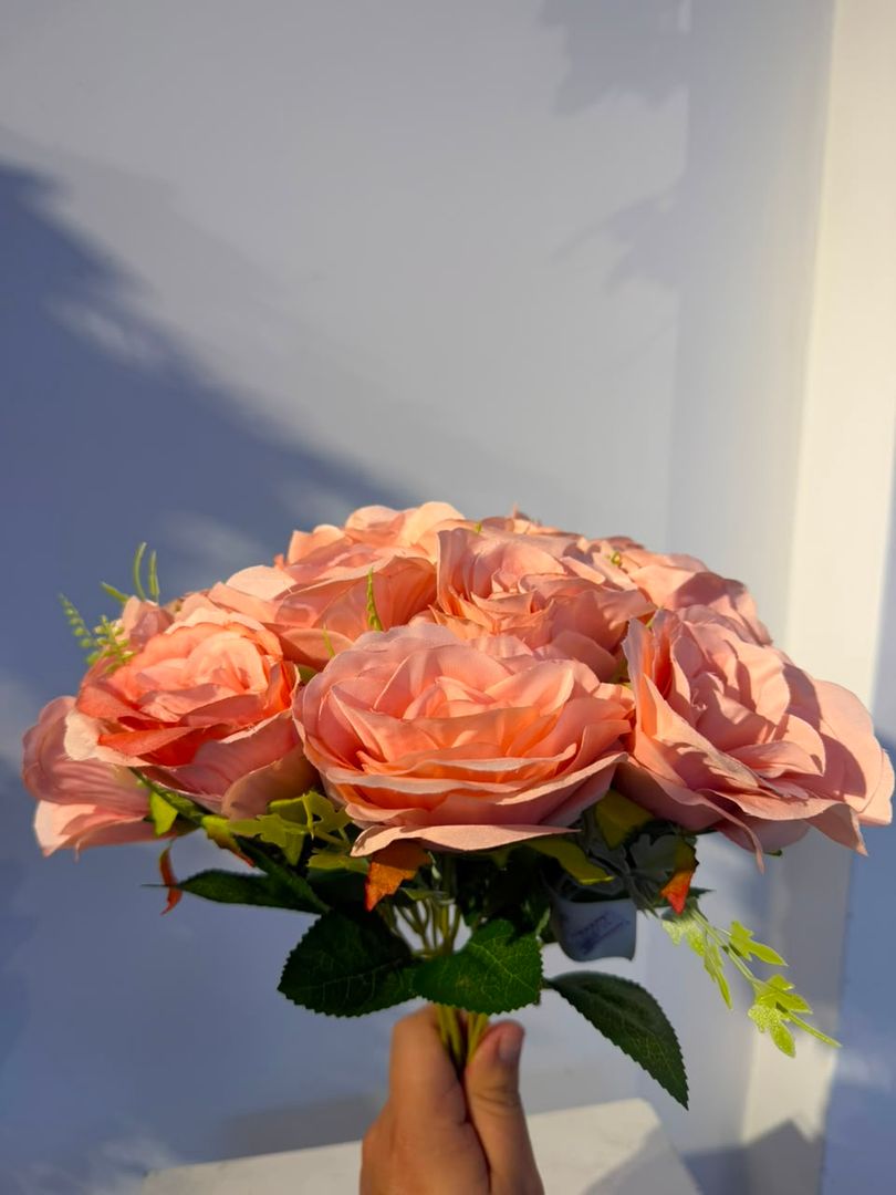 BOQUET DE ROSAS SALMON X 11
