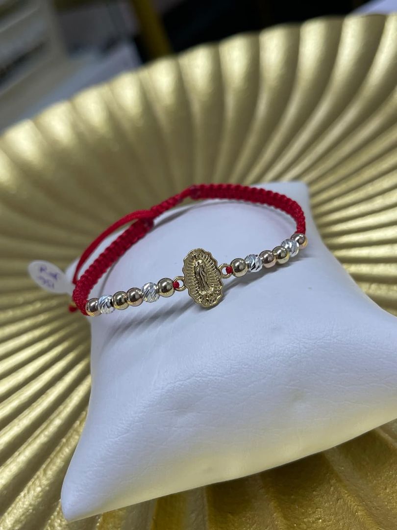 Pulsera tejida virgen guadalupe balin 4mm