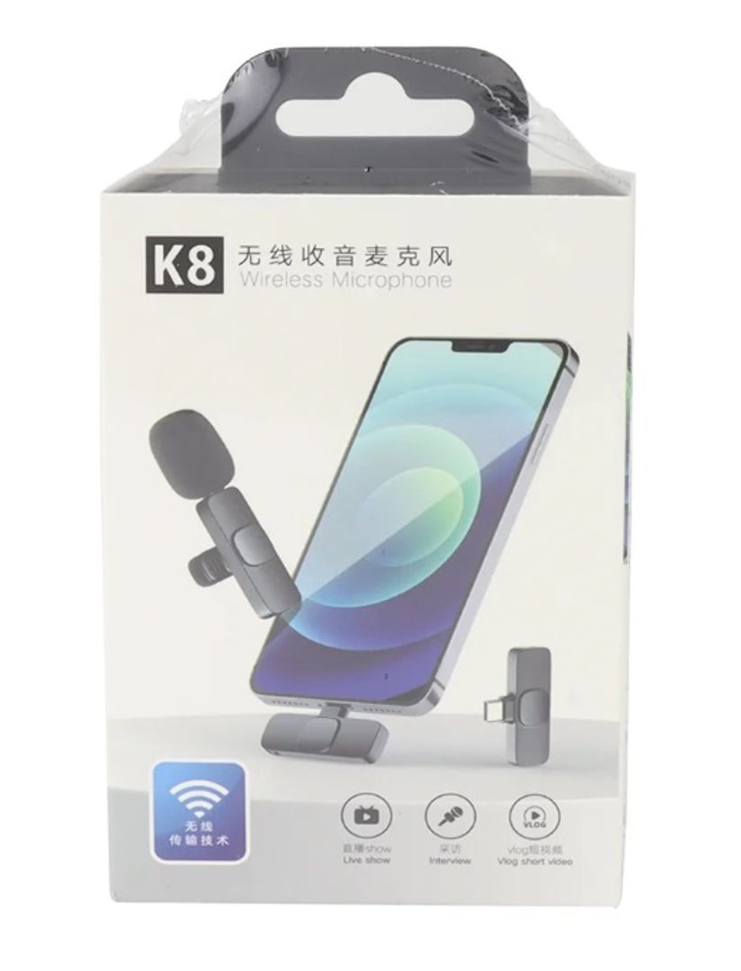 Micrófono solapa Inalámbrico Tipo C K8