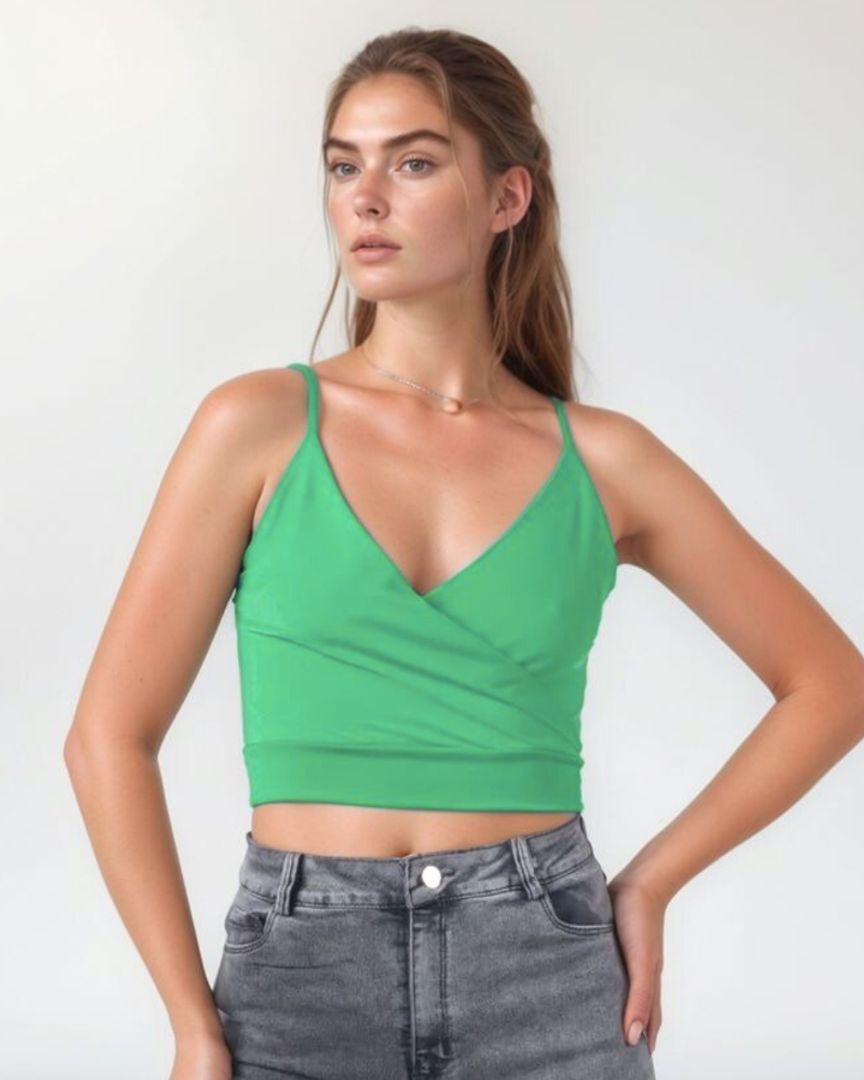 CROP TOP TIRAS ACETATO 