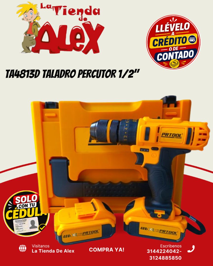 TA4813D TALADRO PERCUTOR 1/2"