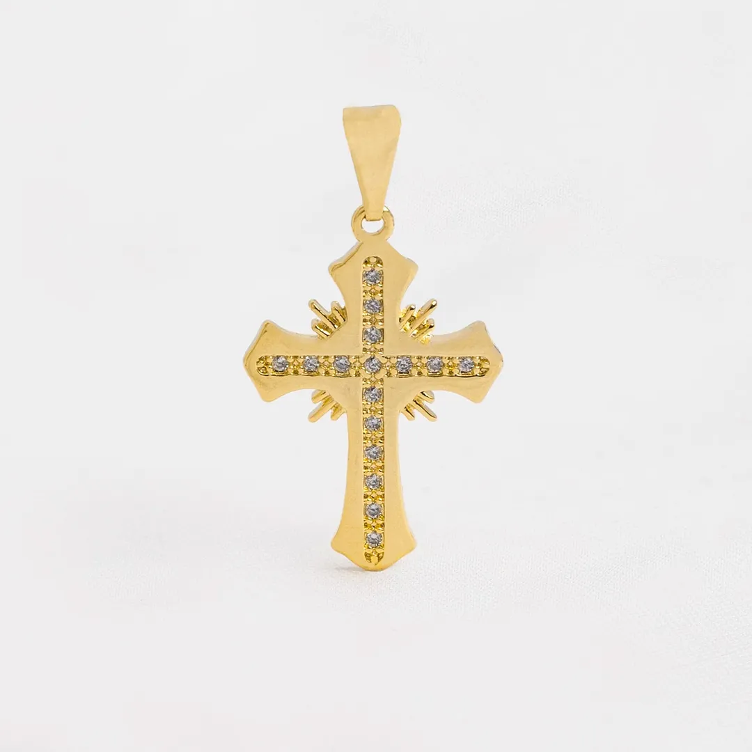D Cruz Sagrada Circonias Cristal
