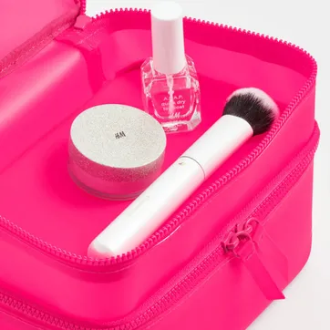FAJ24030409 COSMETIQUERA FUCSIA Y VERDE MENTA IMPERMEABLE - imagen 1
