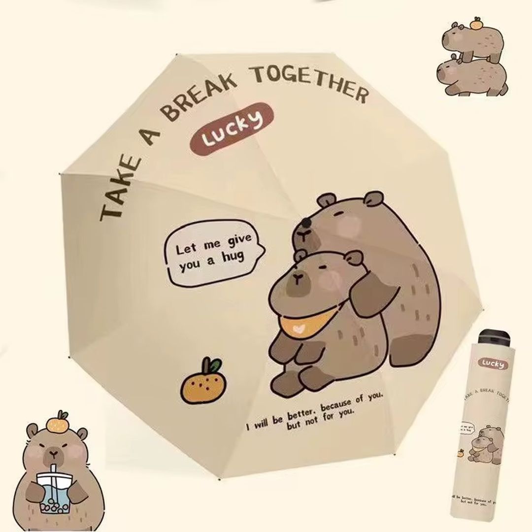 Sombrillas capibara 