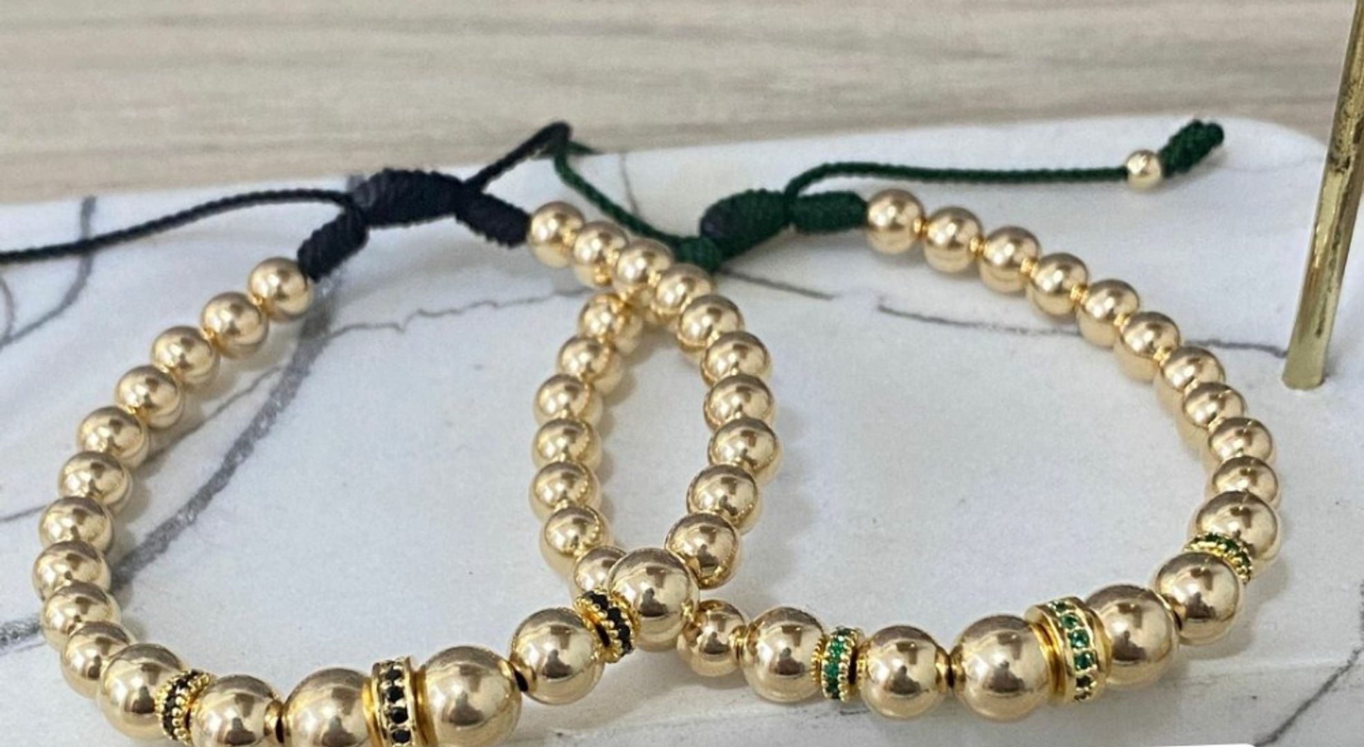 Par pulseras full balin 5mm, 6mm y 7mm liso