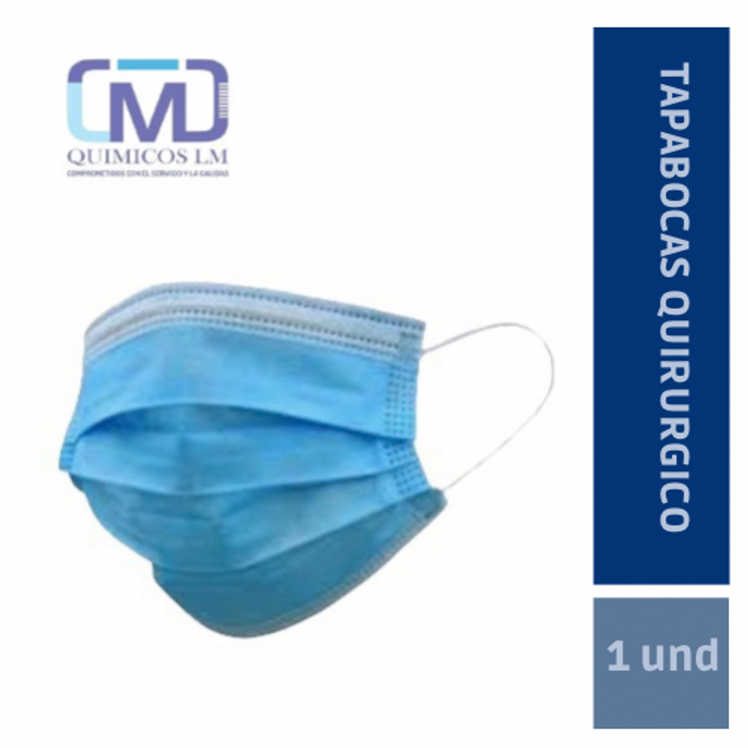 TAPABOCAS QUIRURGICO x1 und