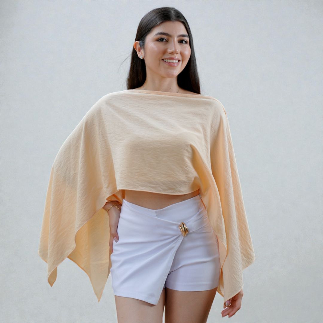 Blusa tipo capa 