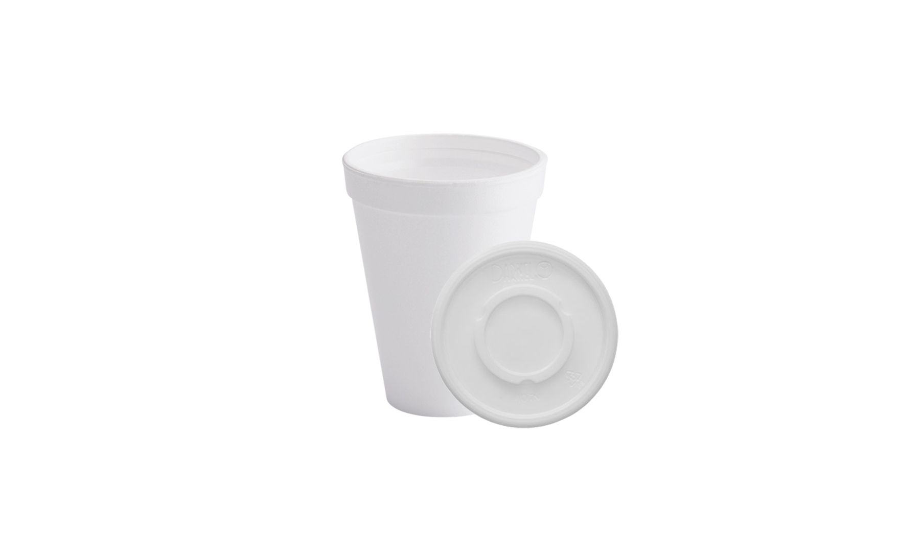  B. VASO ESPUMADO 10 OZ BLANCO CON TAPA RIGIDA PAQ X 20 UND 