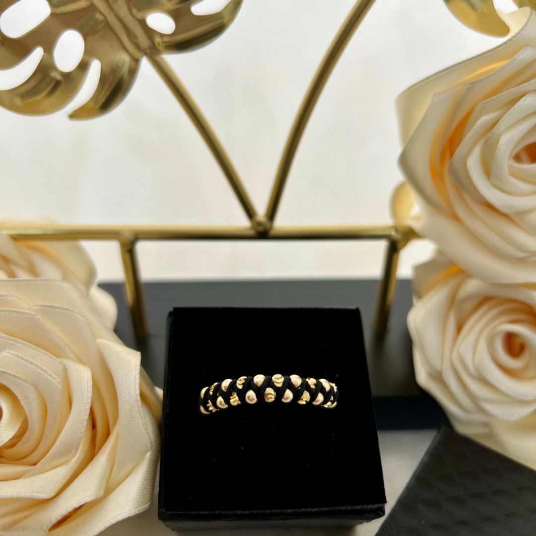 ANILLO ARTESANAL TEJIDO CRUZADO