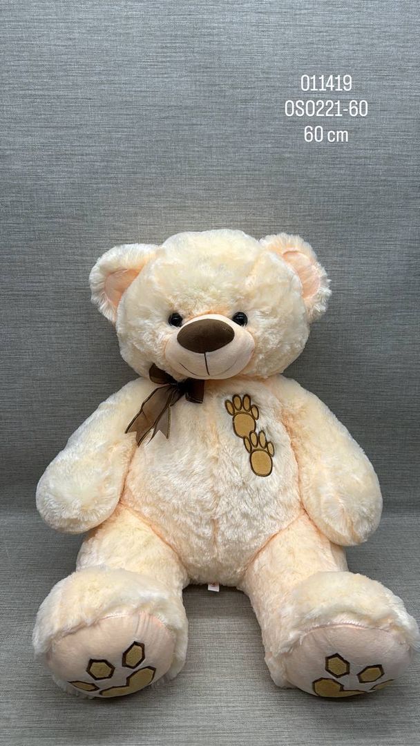 OSO CON HUELLAS BORDADAS 60 CM