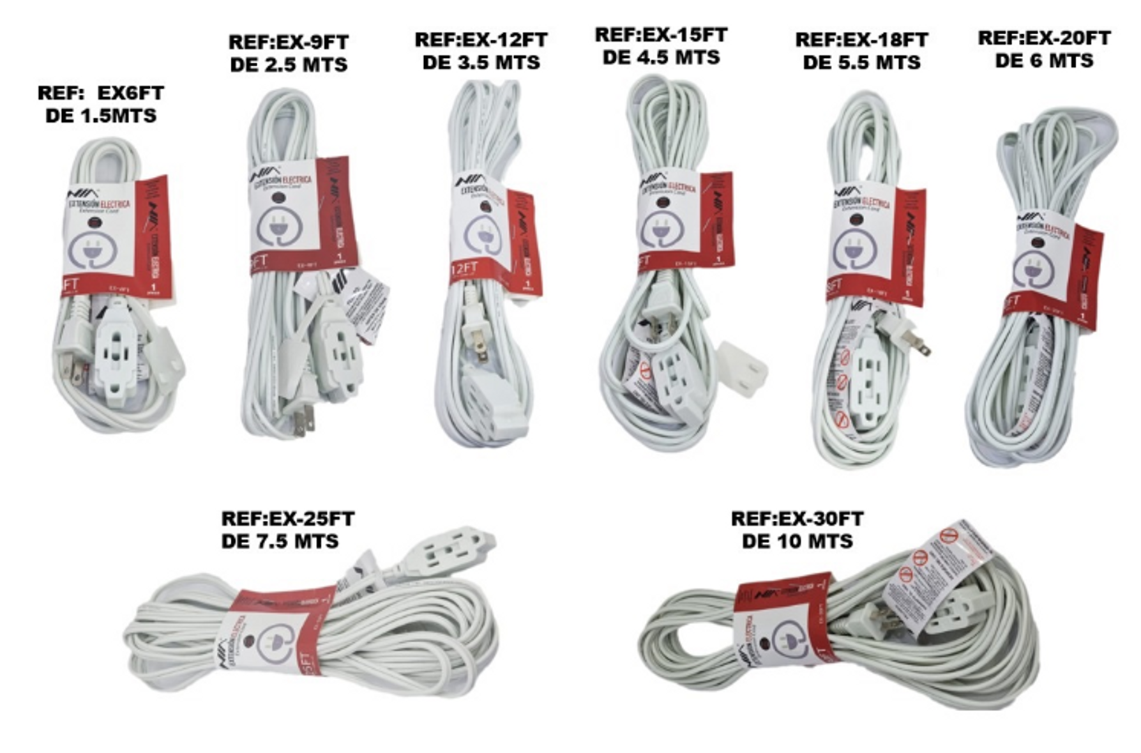EXTENSIONES ELECTRICAS EX-XFT 3 PUESTOS - 3,5M 4,5M 5,5M 6M 7,5M 10M