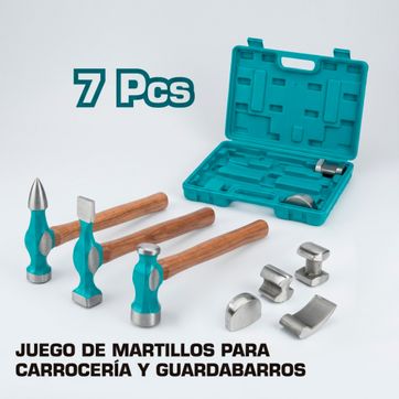 MARTILLO LATONERO MADERA SET 7 PIEZAS  - imagen 1