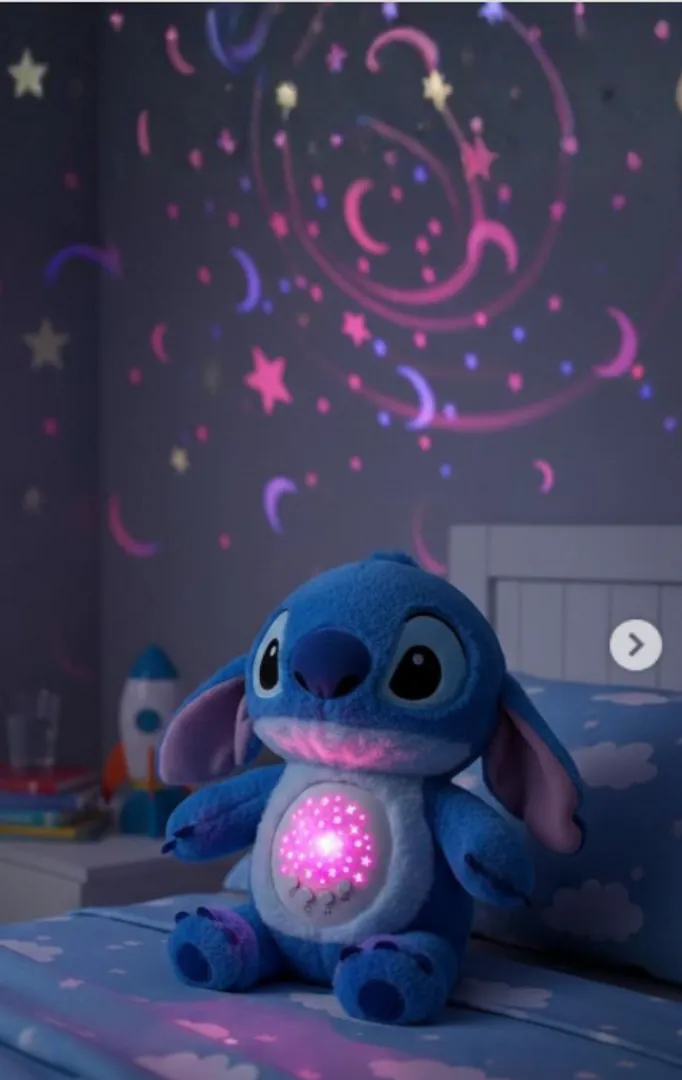 COMBO STITCH PELUCHE PROYECTOR LLAVERO Y LEGO 3 EN 1