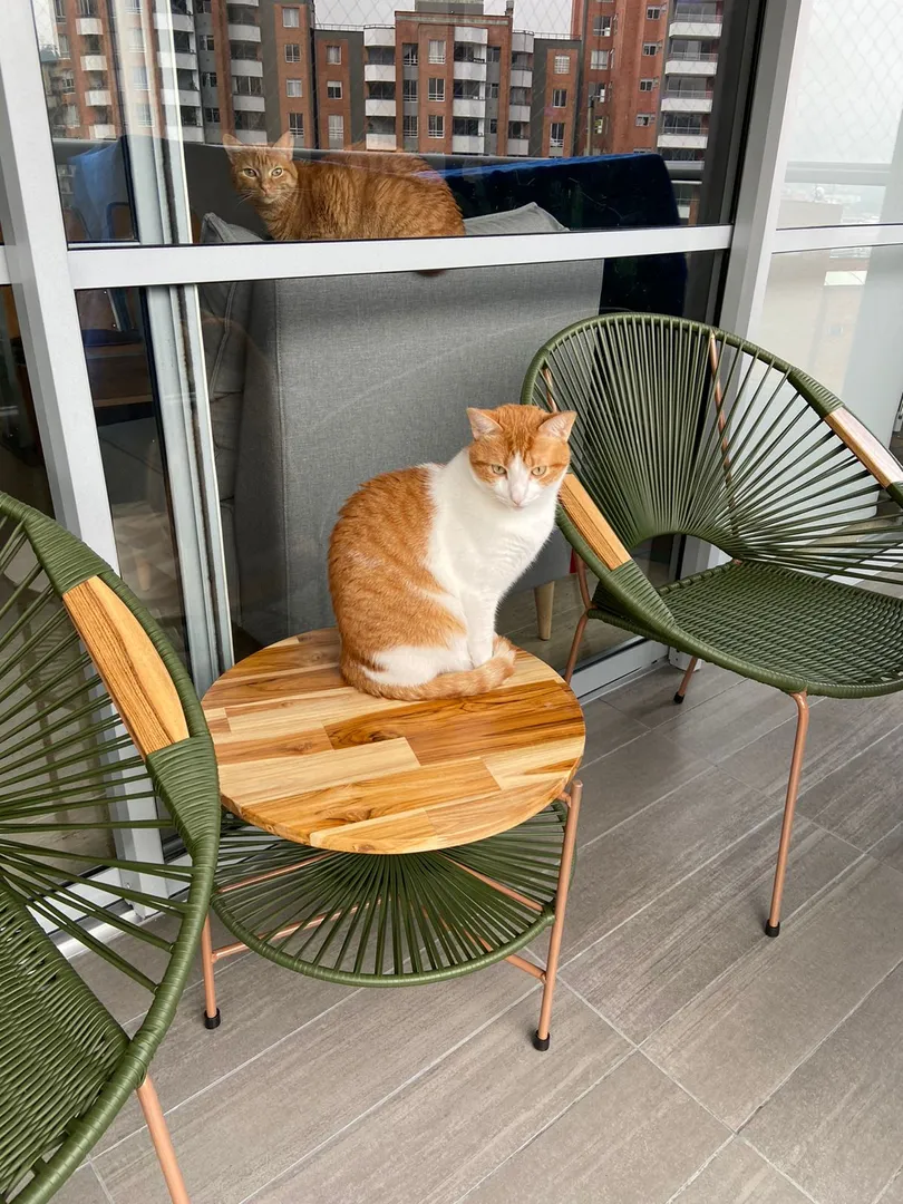 Mesa auxiliar en teca