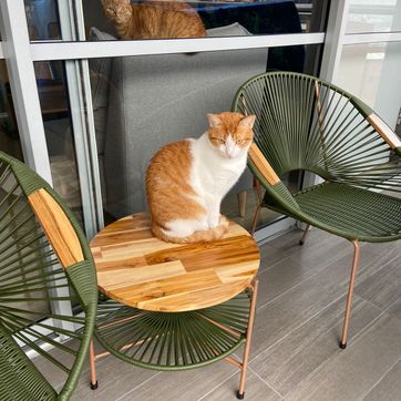 Mesa auxiliar en teca - imagen 1