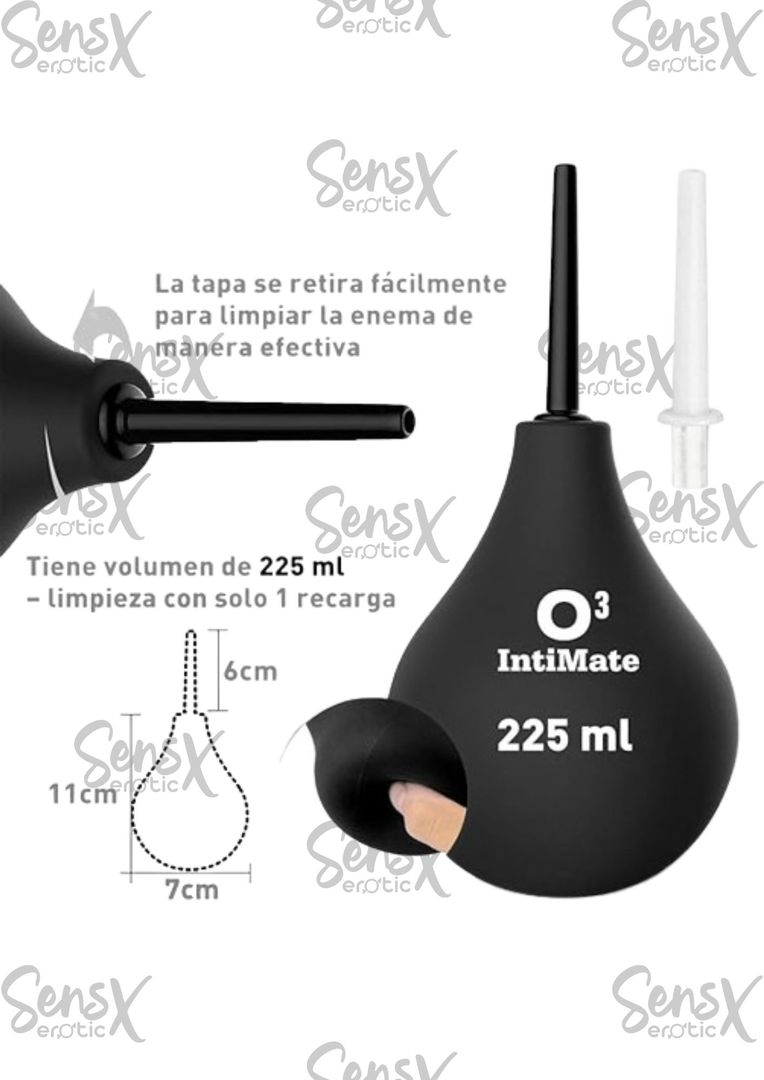 Pera Lavativa 225 ml - Enema Bulbo De Silicona Medica – Con 2 Canulas y Bolsa De Transporte